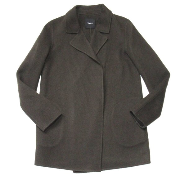 Theory Jackets & Blazers - NWT Theory Sileena in Ivory New Divide Double-Face Wool-Cashmere Jacket P XS